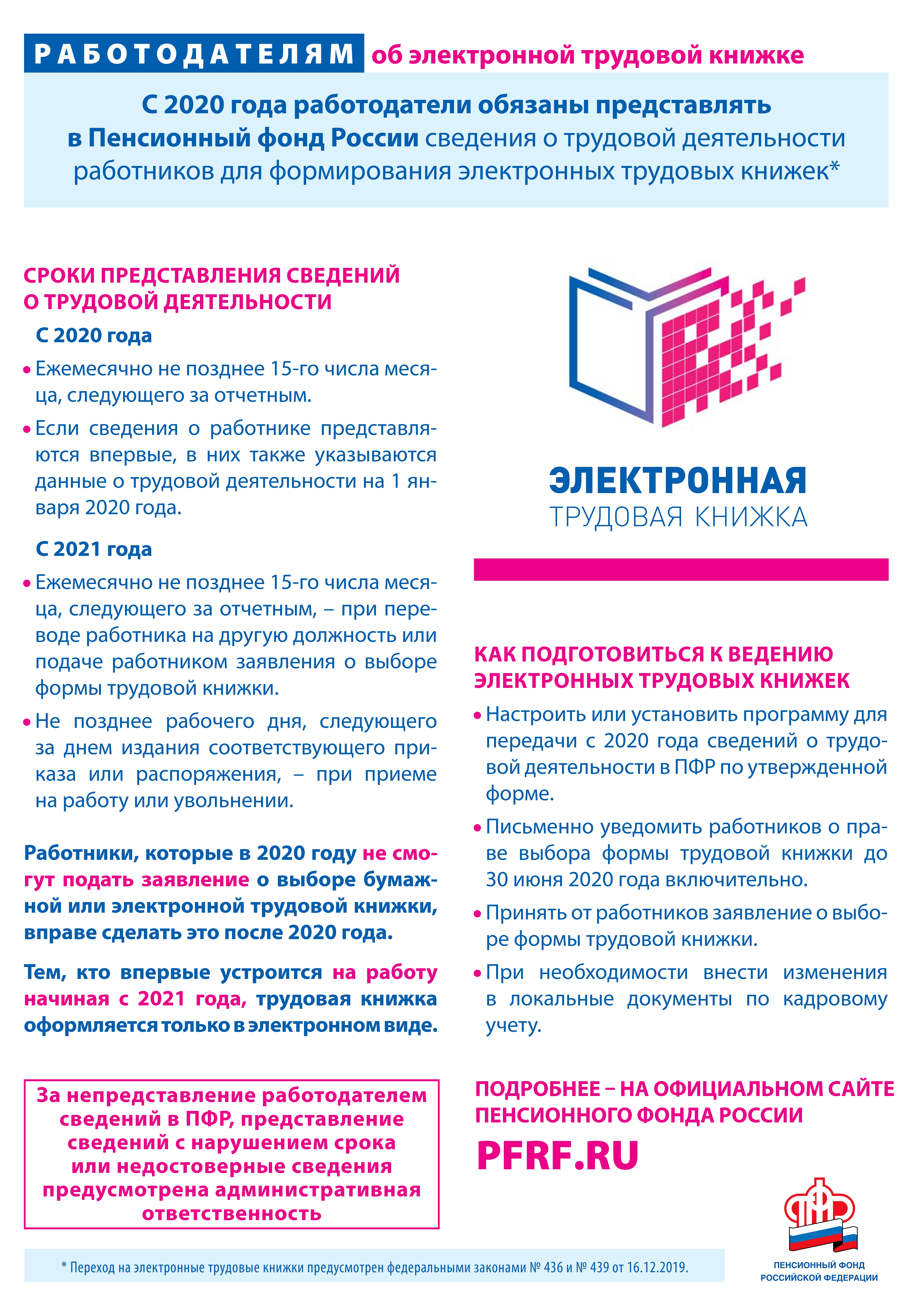 Работодателям об электронной трудовой книжке